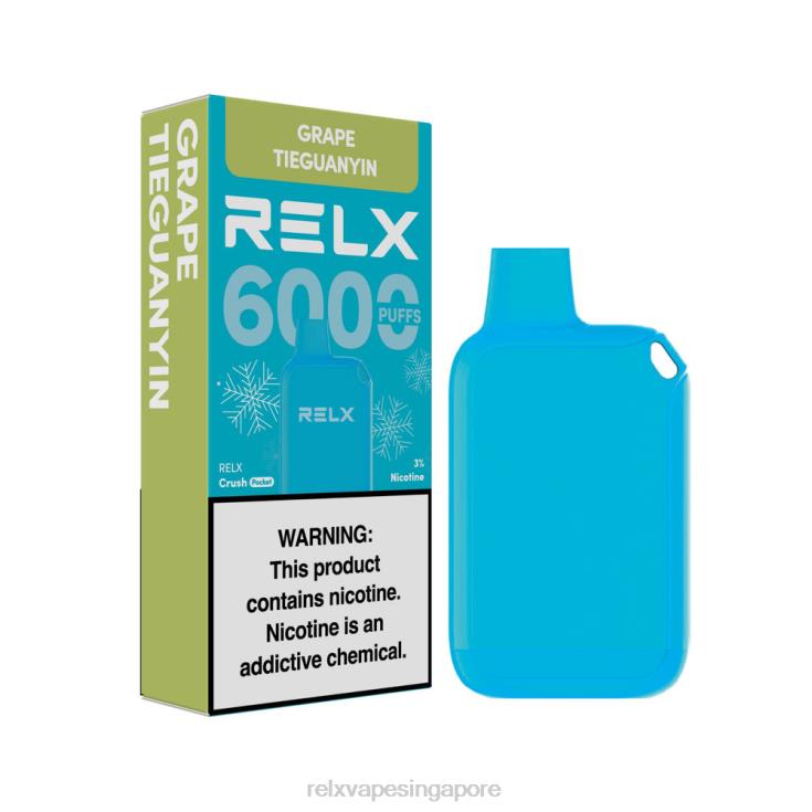 Relx Best Seller B6X6D18 RELX Crush Pocket 6000 Icy Grape TieGuanYin