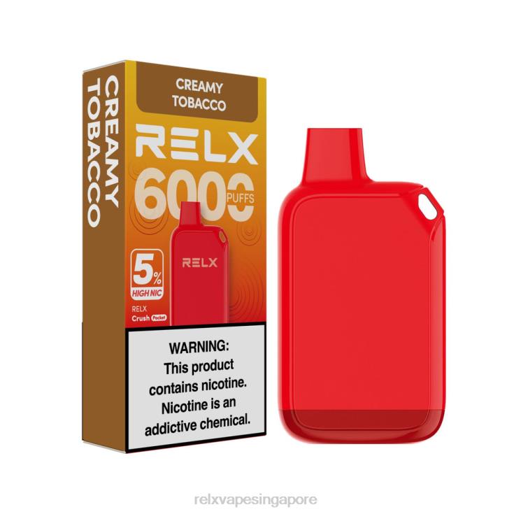Relx Best Seller B6X6D28 RELX Crush Pocket 6000 5% High Nic Creamy Tobacco