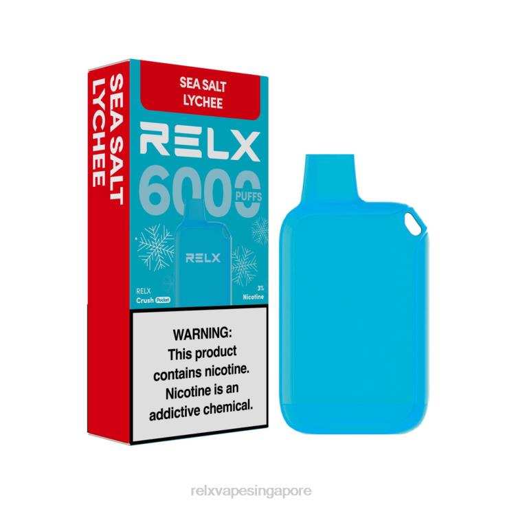 Relx Online Shop B6X6D14 RELX Crush Pocket 6000 Icy Sea Salt Lychee