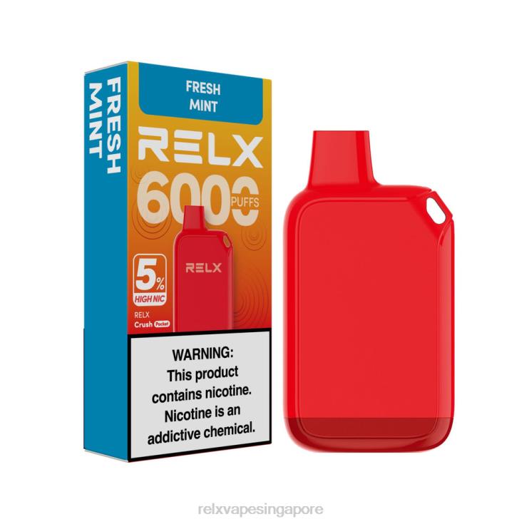 Relx Pods For Sale B6X6D29 RELX Crush Pocket 6000 5% High Nic Fresh Mint