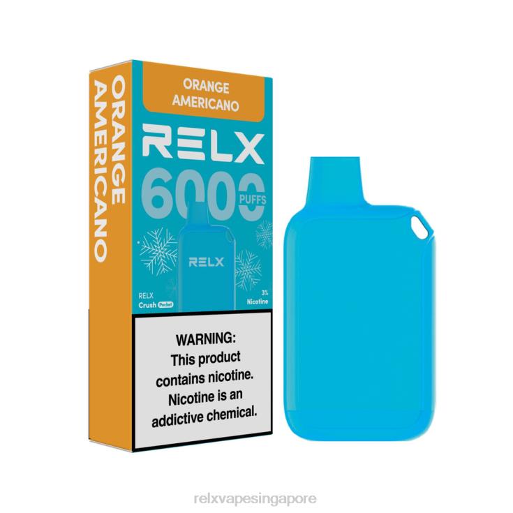 Relx Pods Online B6X6D15 RELX Crush Pocket 6000 Icy Orange Americano