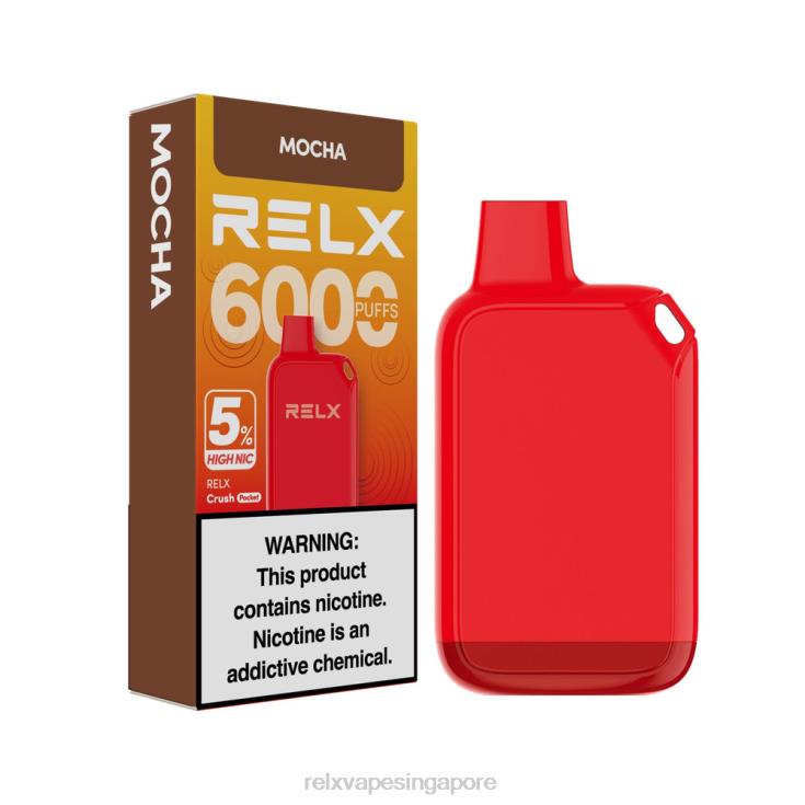 Relx Pods Online B6X6D25 RELX Crush Pocket 6000 5% High Nic Mocha