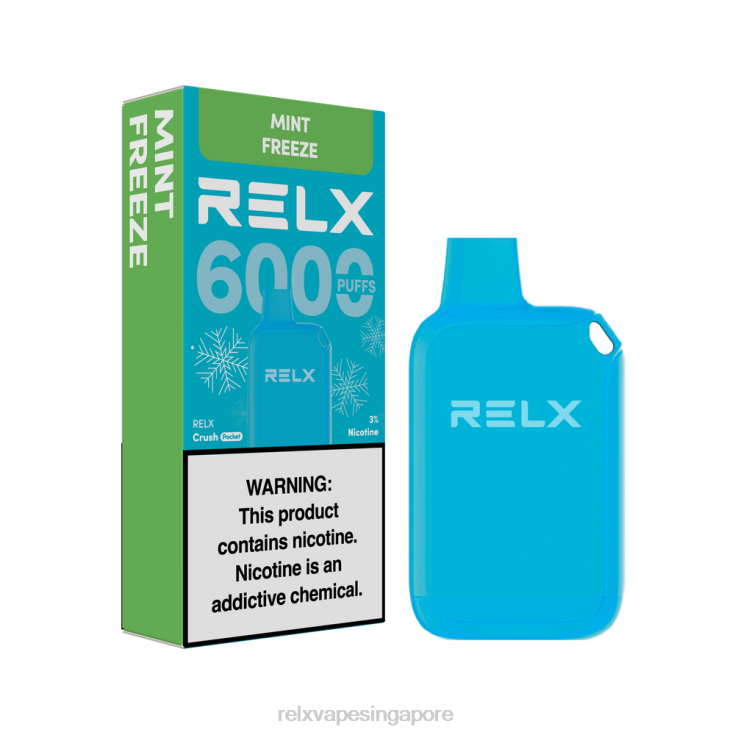 Relx Singapore B6X6D12 RELX Crush Pocket 6000 Icy Mint Freeze