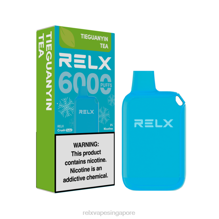 Relx Singapore B6X6D22 RELX Crush Pocket 6000 Icy TieGuanYin Tea