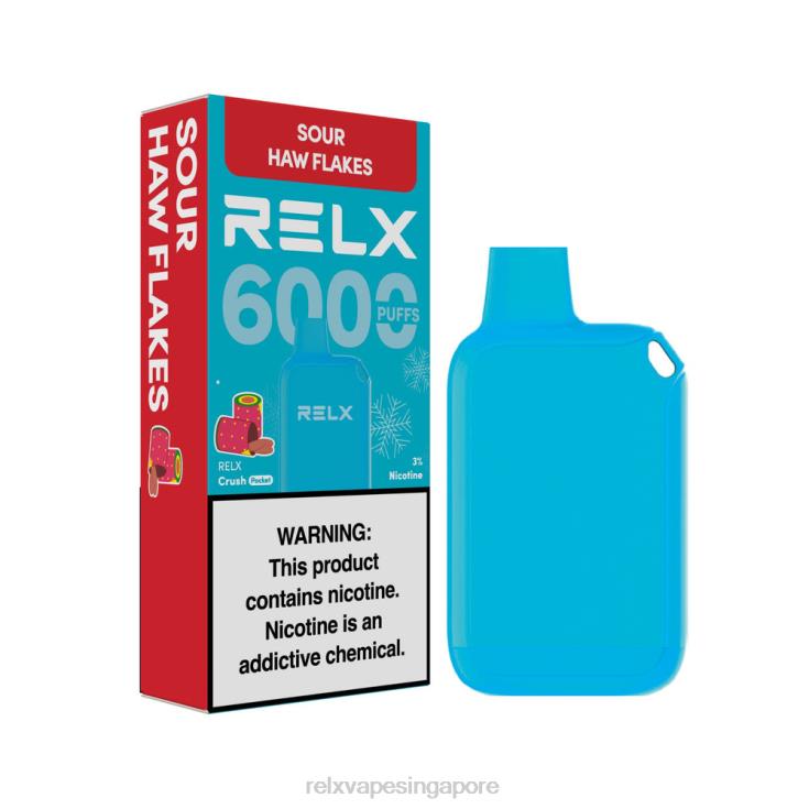Relx Vape Online B6X6D16 RELX Crush Pocket 6000 Icy Sour Haw Flakes