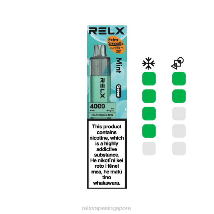 Relx Online Shop B6X6D4 RELX MagicGo 4000 Disposable Vape Mint (Green)