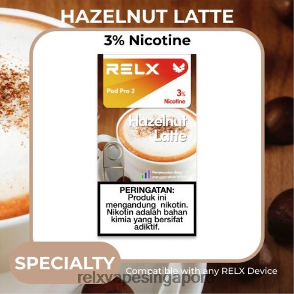 RELX Pod Pro 2 - 3 Pods Hazelnut Latte Coffee 2PHL2119 - Relx Pods Sale