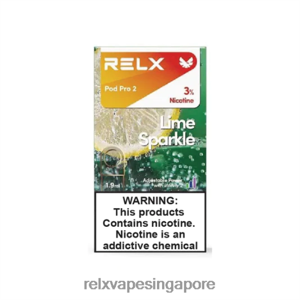 RELX Pod Pro 2 - 3 Pods Lime Sparkle Sprite 2PHL296 - Relx Vape Pod